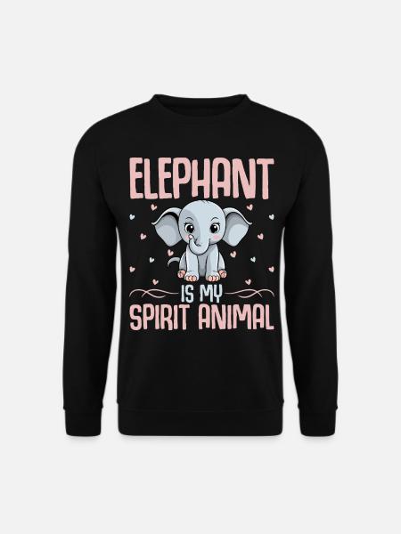 Elefant - Unisex Pullover - Schwarz
