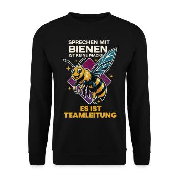 Talking to bees is not a quirk beekeeper - Unisex Sweatshirt - black - Front - Alina (178cm) & Michal (187cm)