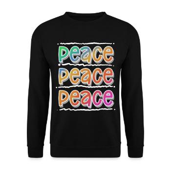 Peace - Unisex Sweatshirt - black - Front - Alina (178cm) & Michal (187cm)