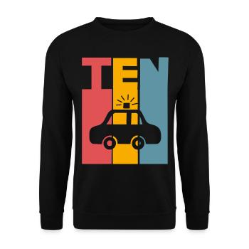 10th Birthday Police - Unisex Sweatshirt - black - Front - Alina (178cm) & Michal (187cm)