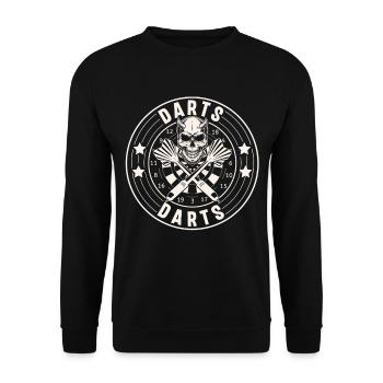 Fléchettes - Sweat-shirt Unisexe - noir - Devant - Alina (178cm) & Michal (187cm)