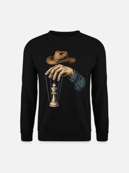 Chess Player Chess King Puppet - Unisex Sweatshirt - black