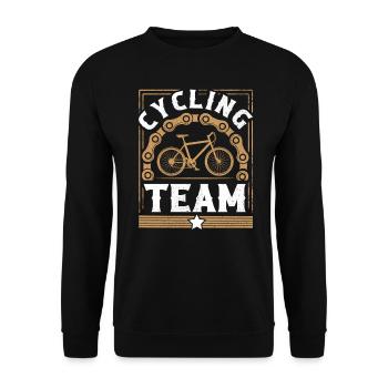 Fahrrad Radfahren Team - Unisex Pullover - Schwarz - Vorne - Alina (178cm) & Michal (187cm)