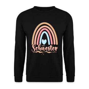 Schwester - Unisex Pullover - Schwarz - Vorne - Alina (178cm) & Michal (187cm)