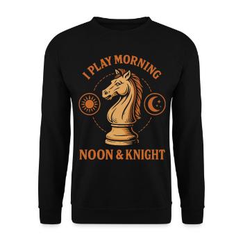 I play in the morning at noon - Unisex Sweatshirt - black - Front - Alina (178cm) & Michal (187cm)