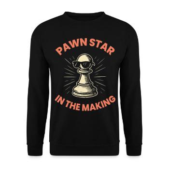 Bauernstar Im Entstehen Schachspieler-liebhaber - Unisex Pullover - Schwarz - Vorne - Alina (178cm) & Michal (187cm)