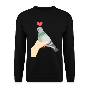 Pigeon pigeons pigeon fancier gift idea - Unisex Sweatshirt - black - Front - Alina (178cm) & Michal (187cm)