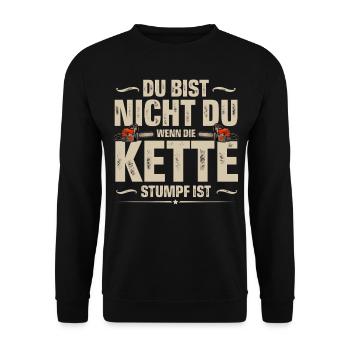 Holzfäller - Unisex Pullover - Schwarz - Vorne - Alina (178cm) & Michal (187cm)