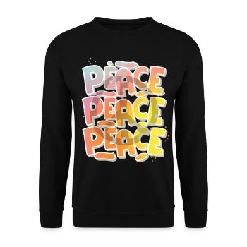 Peace - Unisex Sweatshirt - black - Front - Alina (178cm) & Michal (187cm)