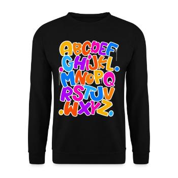 Abc Einschulung Schulkind - Unisex Pullover - Schwarz - Vorne - Alina (178cm) & Michal (187cm)