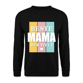 Beste Mama Der Welt - Unisex Pullover - Schwarz - Vorne - Alina (178cm) & Michal (187cm)