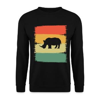 Rhinoceros - Unisex Sweatshirt - black - Front - Alina (178cm) & Michal (187cm)