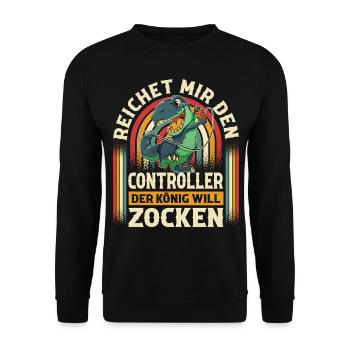 Gaming - Unisex Pullover - Schwarz - Vorne - Alina (178cm) & Michal (187cm)