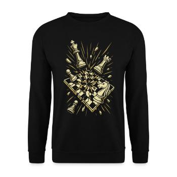 Chess Explosion Masterpiece - Unisex Sweatshirt - black - Front - Alina (178cm) & Michal (187cm)