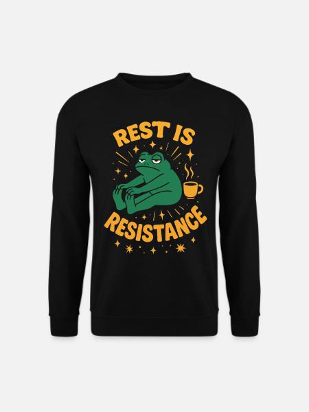 Ruhe Ist Widerstand Achtsamkeit Affirmation - Unisex Pullover - Schwarz