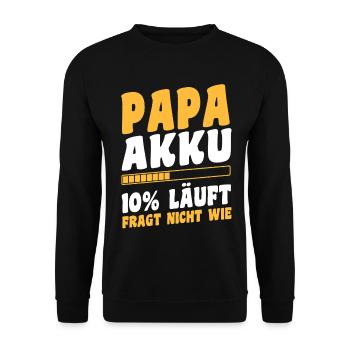Father Team Dad - Unisex Sweatshirt - black - Front - Alina (178cm) & Michal (187cm)