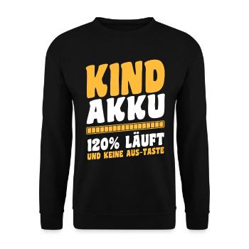 Daughter Son - Unisex Sweatshirt - black - Front - Alina (178cm) & Michal (187cm)