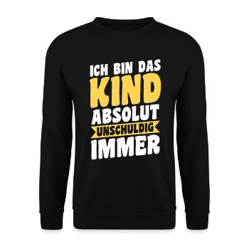 Daughter Son - Unisex Sweatshirt - black - Front - Alina (178cm) & Michal (187cm)