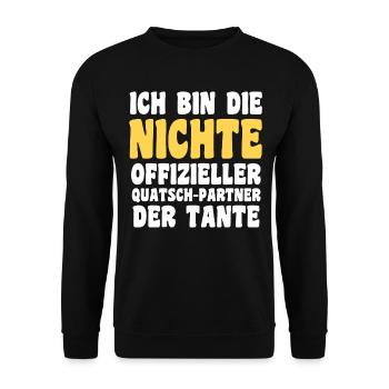 Nièce motif familial - Sweat-shirt Unisexe - noir - Devant - Alina (178cm) & Michal (187cm)