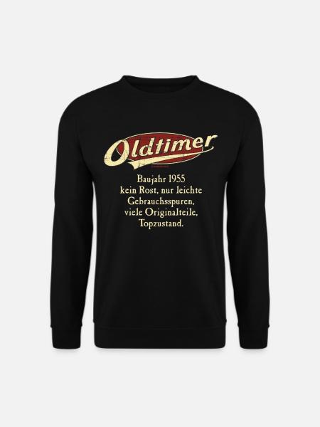 Geburtstag Oldtimer Baujahr 1955 retro usedlook - Unisex Pullover - Schwarz