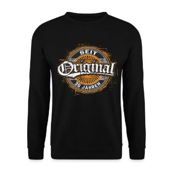 Geburtstag Original II seit 30 Jahren - Unisex Pullover - Schwarz - Vorne - Alina (178cm) & Michal (187cm)
