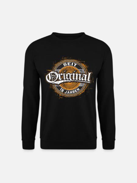 Geburtstag Original II seit 18 Jahren - Unisex Pullover - Schwarz