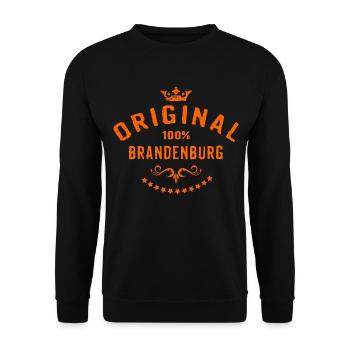 Städte Motiv Brandenburg RAHMENLOS City Geschenk - Unisex Pullover - Schwarz - Vorne - Alina (178cm) & Michal (187cm)