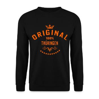 Städte Motiv Thüringen RAHMENLOS City Geschenk - Unisex Pullover - Schwarz - Vorne - Alina (178cm) & Michal (187cm)