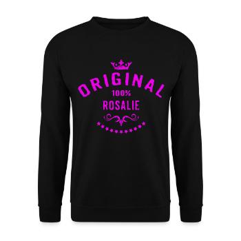 100 Prozent Rosalie - RAHMENLOS - Unisex Pullover - Schwarz - Vorne - Alina (178cm) & Michal (187cm)