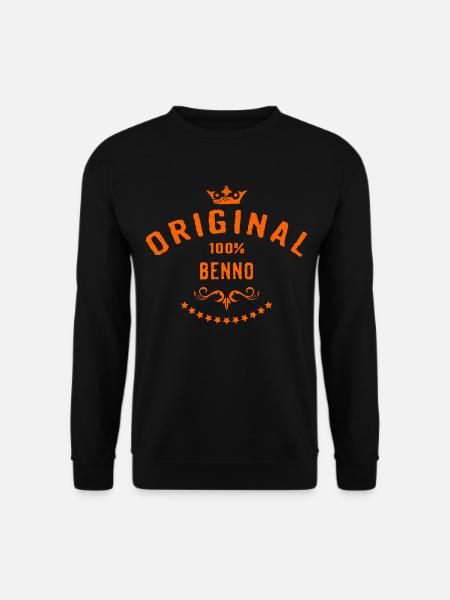 Maenner Vorname 100 Prozent Benno - RAHMENLOS - Unisex Pullover - Schwarz