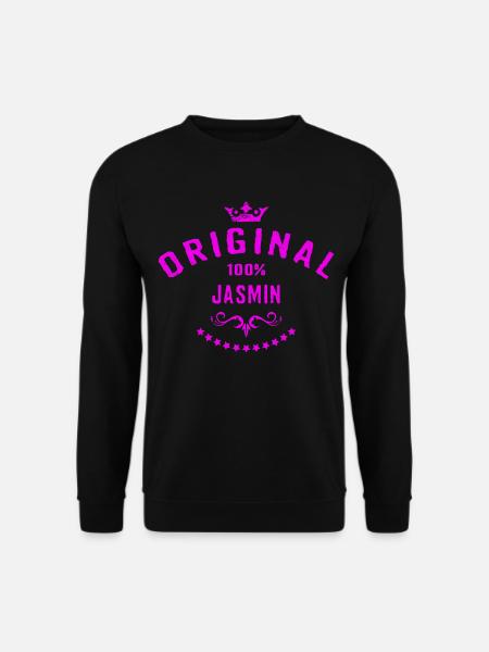 Frauen Vorname 100 Prozent Jasmin - RAHMENLOS - Unisex Pullover - Schwarz