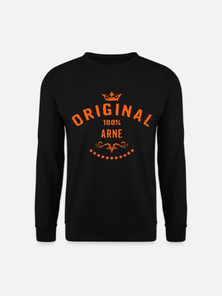 Maenner Vorname 100 Prozent Arne - RAHMENLOS - Unisex Pullover - Schwarz