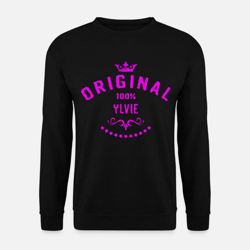 Frauen Vorname 100 Prozent Ylvie - RAHMENLOS - Unisex Pullover - Schwarz