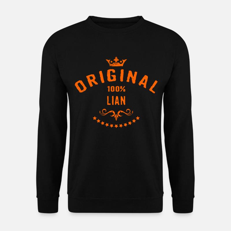 Maenner Vorname 100 Prozent Lian - RAHMENLOS - Unisex Pullover - Schwarz