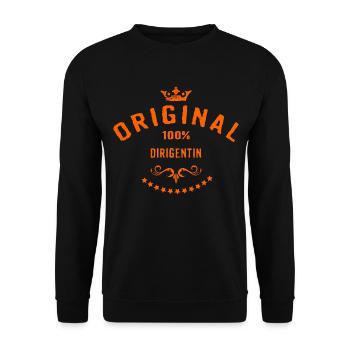 Original 100 Prozent Dirigentin - RAHMENLOS Beruf - Unisex Pullover - Schwarz - Vorne - Alina (178cm) & Michal (187cm)