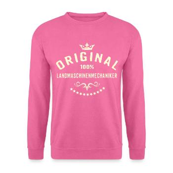 Original 100 Prozent Landmaschinenmechaniker - - Unisex Pullover - Pink - Vorne