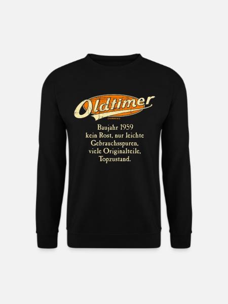 BD - Oldtimer Baujahr Jahrgang 1959 retro orange - Unisex Pullover - Schwarz