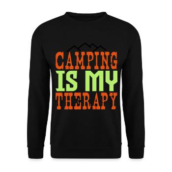 Le camping est ma thérapie - Sweat-shirt Unisexe - noir - Devant - Alina (178cm) & Michal (187cm)