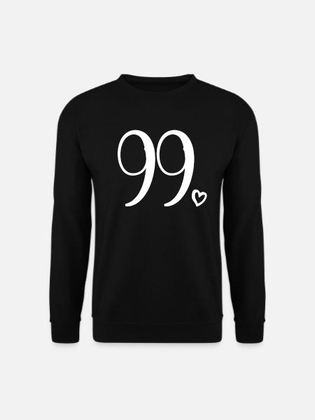 Söpö numero 99, 99 vuotta vanha, 99-vuotislahja - Unisex svetaripaita - musta