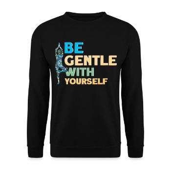 Reiki Symbol Reiki Master Reiki Crystal Gift - Unisex Sweatshirt - black - Front - Alina (178cm) & Michal (187cm)