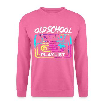 Playlist old school - Sweat-shirt Unisexe - rose - Devant