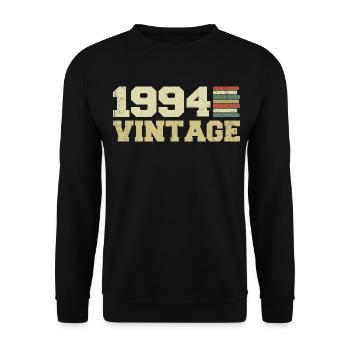 Gift 1994 Birthday Gift 1994 Vintage 1994 - Unisex Sweatshirt - black - Front - Alina (178cm) & Michal (187cm)