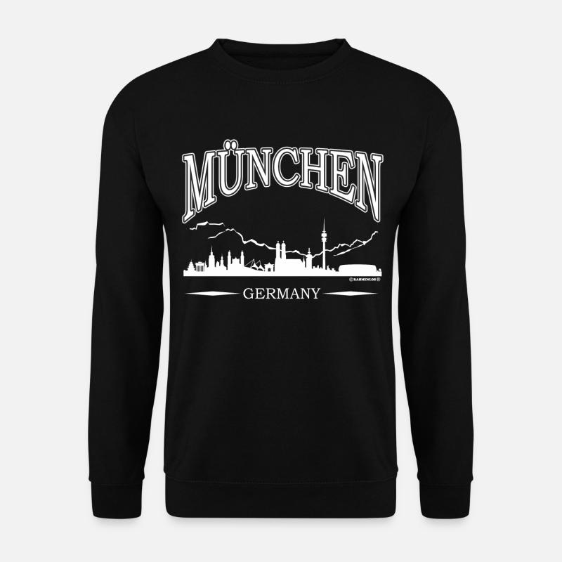 MIX - Deutschland München - Motiv mit Skyline von - Unisex Pullover - Schwarz
