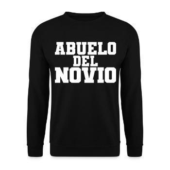 Abuelo del Novio Groom's Grandpa Wedding Gift - Unisex Sweatshirt - black - Front - Alina (178cm) & Michal (187cm)