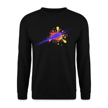 Colorful Paint Design Streetart - Unisex Pullover - Schwarz - Vorne - Alina (178cm) & Michal (187cm)