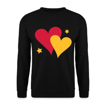 Coeurs et Etoiles - Sweat-shirt Unisexe - noir - Devant - Alina (178cm) & Michal (187cm)