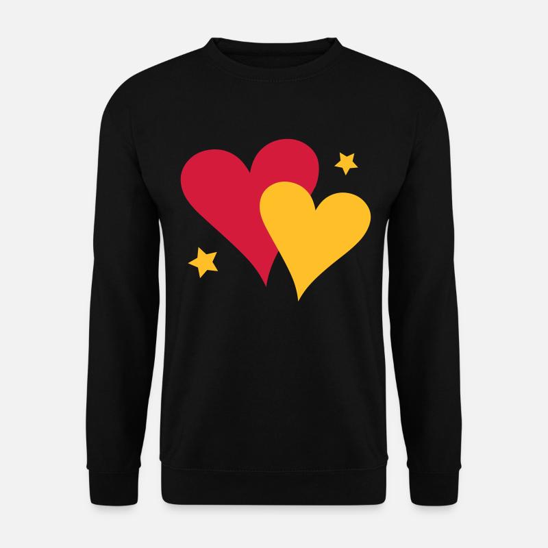 Zwei Herzen - Unisex Pullover - Schwarz