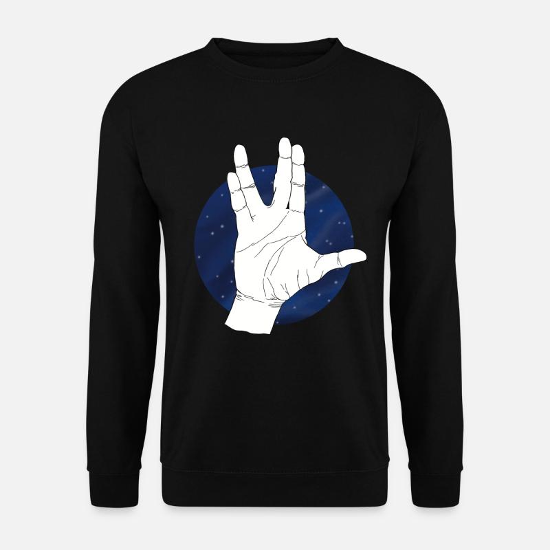Hand Vulcan Greeting Starry Sky - Unisex Sweatshirt - black
