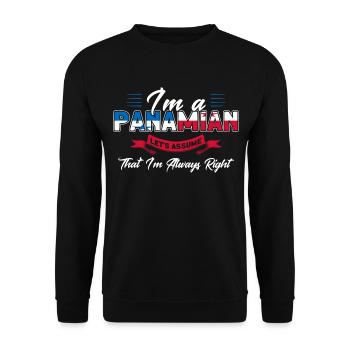 Panamanian Flag Panamanian Roots gift - Unisex Sweatshirt - black - Front - Alina (178cm) & Michal (187cm)