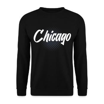 Chicago - Unisex Sweatshirt - black - Front - Alina (178cm) & Michal (187cm)
